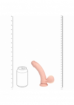 RealRock - Rechargeable - Dual Layered - Liquid Silicone - Vibrating - Curved - Weighted Balls 6\