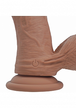 RealRock - Rechargeable - Dual Layered - Liquid Silicone - Vibrating - Curved - Weighted Balls 6\