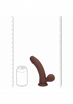 RealRock - Rechargeable - Dual Layered - Liquid Silicone - Vibrating - Curved - Weighted Balls 7\