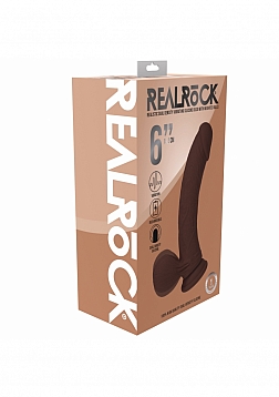 RealRock - Rechargeable - Dual Layered - Liquid Silicone - Vibrating - Curved - Weighted Balls 6\