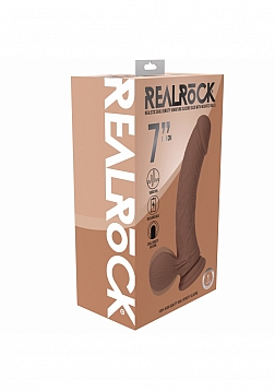 RealRock - Rechargeable - Dual Layered - Liquid Silicone - Vibrating - Curved - Weighted Balls 7\