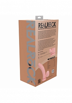 RealRock - Rechargeable - Dual Layered - Liquid Silicone - Vibrating - Curved - Weighted Balls 8\