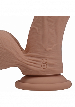 RealRock - Rechargeable - Dual Layered - Liquid Silicone - Vibrating - Curved - Weighted Balls 8\