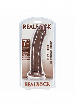 RealRock Realistic Skin - Curved Realistic Dildo with Suction Cup - 7\