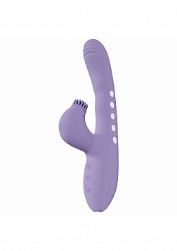 VIVE - Andria - LED Rechargeable Dual Motor - G-Spot VIbrating and Tap Clit Stimulator - Lavender