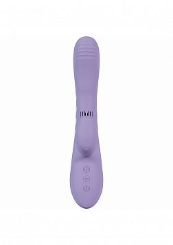 VIVE - Andria - LED Rechargeable Dual Motor - G-Spot VIbrating and Tap Clit Stimulator - Lavender