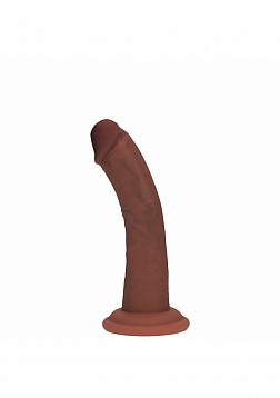Realrock - Dual Layered - Silicone - Curved Realistic Dildo with Suction Cup 6\