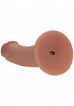 Realrock - Dual Layered - Silicone - Curved Realistic Vibrating Dildo with Suction Cup 6\