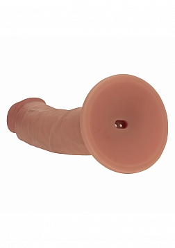 Realrock - Dual Layered - Silicone - Curved Realistic Vibrating Dildo with Suction Cup 8\