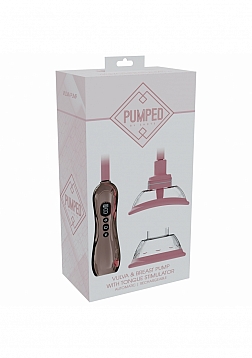 PUMPED - Automatic Rechargeable Vagina and Breast Pump with Rotating & Vibrating Tongue - Rose Gold