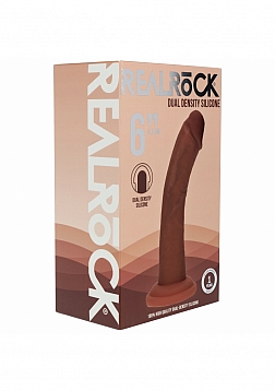 Realrock - Dual Layered - Silicone - Curved Realistic Dildo with Suction Cup 6\