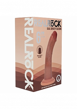 Realrock - Dual Layered - Silicone - Curved Realistic Dildo with Suction Cup 6\