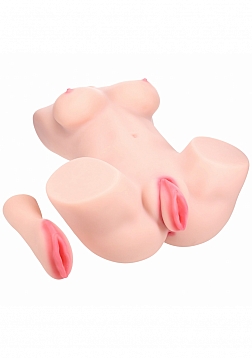 Xkin - Ava Monroe - Multi-sleeve - Posable - Dual Entry - TPE Bodyforms Masturbator - 44.1 lbs - Fle