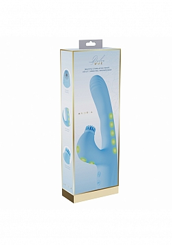VIVE - Andria - LED Rechargeable Dual Motor - G-Spot VIbrating and Tap Clit Stimulator - Blue