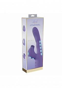 VIVE - Andria - LED Rechargeable Dual Motor - G-Spot VIbrating and Tap Clit Stimulator - Lavender