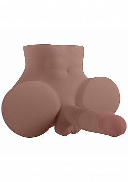 XKIN - Body-Forms - Jaxx Crowe - Dual Density Penis with Rechargeable Vibrating Bullet - 11.40 Lbs -
