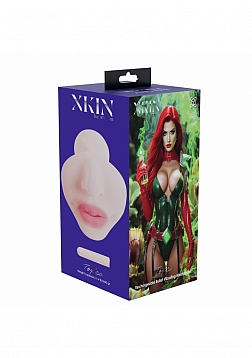 XKIN - Toxica - Female Mouth - Masturbator with Rechargeable Vibrating Bullet - 1.40 Lbs - Vanilla 