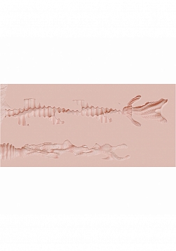 XKIN - Serpentia - Dual Channel Masturbator with Rechargeable Vibrating Bullet - 1.40 Lbs - Vanilla