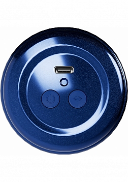 XKIN - Ronan Cobalt - Male Mouth Torch Masturbator - Rechargeable Vibrating + Suction - Metallic Blu
