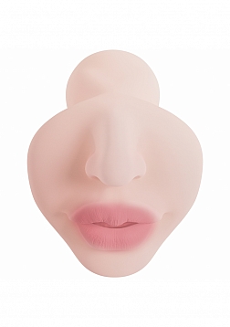 XKIN - Toxica - Female Mouth - Masturbator with Rechargeable Vibrating Bullet - 1.40 Lbs - Vanilla 