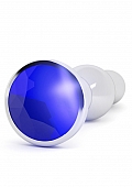Plug Sparkling Sapphire - 4.8 Inch - SIlver