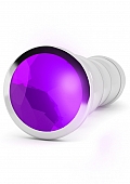 Plug Sparkling Sapphire - 4.9 Inch - Silver