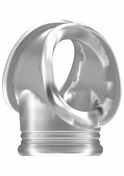 No. 48 Cockring with Ball Strap - Translucent