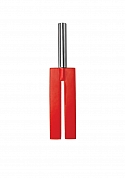 Leather Slit Paddle - Red