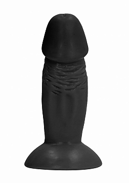 4 Inch Realistic Dildo - Black..