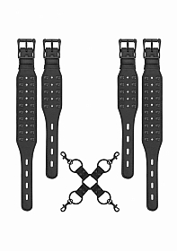 Ouch! Skulls and Bones - Hogtie with Spikes - Black