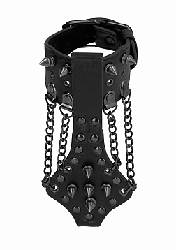 Bracelet with Spikes and Chains - Black..