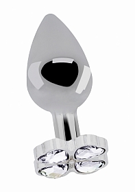 Lucky Diamond Plug - 3.75 Inch - Silver