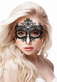 Queen Black Lace Mask-Black