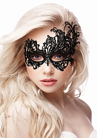 Royal Black Lace Mask-Black