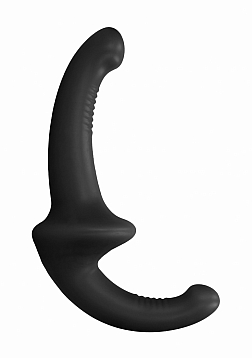 Silicone Strapless Strap On - Black