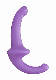 Silicone Strapless Strap On - Purple