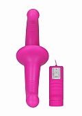 Vibrating Silicone Strapless Strap On-Pink