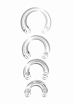 Mancage Extra Large Ring Set - Transparent
