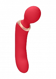 Double-Ended Rechargeable Dual Motor..Vibrator/Massager-Red