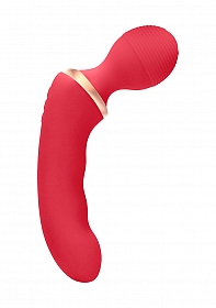 Double-Ended Rechargeable Dual Motor..Vibrator/Massager-Red