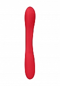Ultimate Flexibility Flat Double-Ended..Rechargeable Vibrator-Red