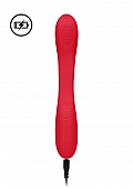Ultimate Flexibility Flat Double-Ended..Rechargeable Vibrator-Red