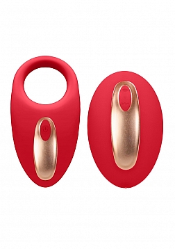 Dual Vibrating Toys - Vibrating Remote Control & Cocring - Red