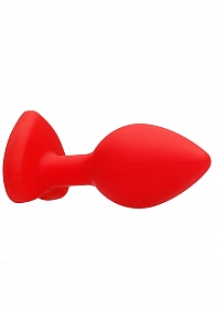 Diamond Heart Butt Plug-Large-Red