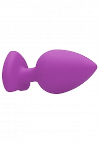 Diamond Heart Butt Plug-Extra Large-Purple