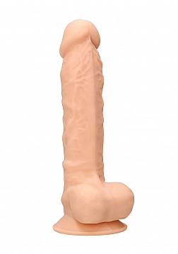 Silicone Dildo With Balls - 21,8 cm - Flesh..