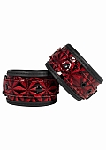 Ouch! - Luxury Ankle Cuffs - Burgundy..