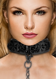 Luxury Collar with Leash - Black..