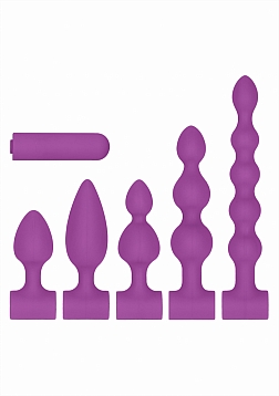 Silicone Rechargeable Anal Set - Purple..