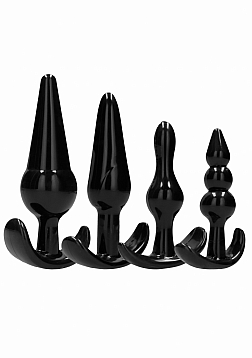 No. 80 - 4-Piece Butt Plug Set - Black..